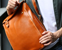 Brown Leather Mens Backpack Travel Backpacks Laptop Backpack for men