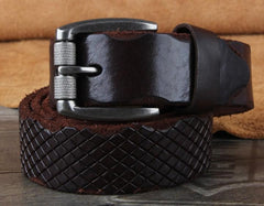 Genuine Leather Punk Rock Biker Trucker Mens Belt Men Black Coffee Belt for Men