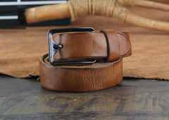 Genuine Leather Punk Rock Biker Trucker Mens Belt Men Black Coffee Belt for Men - imessengerbags