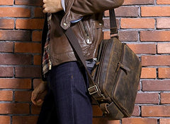 Cool Leather Vintage Mens Messenger Bags Small Shoulder Bags for Men - imessengerbags