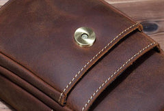 HANDMADE LEATHER MENS WAIST BAG HIP PACK BELT BAG FANNY PACK BUMBAG FOR MEN - imessengerbags