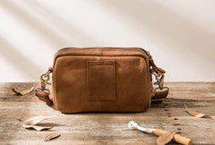 Cool Leather Mens Small Messenger Bags Shoulder Bags for Men