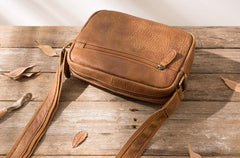 Cool Small Leather Mens Shoulder Bags Messengers Bag for Men