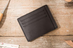 Leather Mens Slim Cards Holder Front Pocket Wallets Card Wallet for Men