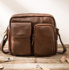 Cool Leather Mens Messenger Bags Small Shoulder Bags  for Men - imessengerbags