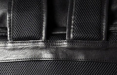 Genuine Leather Mens Cool Backpack Sling Bag Large Black Travel Bag Hiking Bag for men