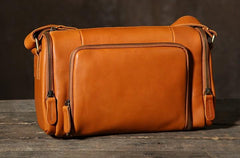 Genuine Leather Mens Cool Shoulder Bag Messenger Bag Chest Bag Bike Bag Cycling Bag for men - imessengerbags