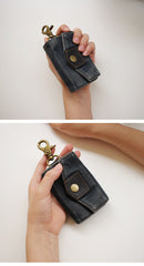 Vintage Denim Mens Keys Wallet Denim Key Holders With Belt Clip for Women