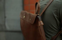 Cool Black Mens Leather Backpack Travel Backpacks School Backpacks for men - imessengerbags