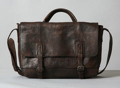 Handmade Leather Mens Cool Shoulder Bag Messenger Bag Chest Bag Bike Bag Cycling Bag for men