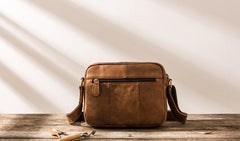 Cool Small Leather Mens Messengers Bag Shoulder Bag for Men