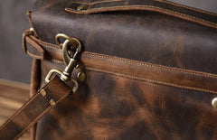 Genuine Leather Mens Cool Messenger Bag Briefcase Work Bag Business Bag for men