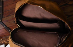 Genuine Leather Mens Cool Backpack Sling Bag Large Travel Bag Hiking Bag for men