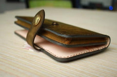 Handmade Mens Vintage Leather Long Biker Wallet Cool Long Chain Wallet for Men - imessengerbags