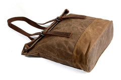 Mens Waxed Canvas Large Handbag Canvas Tote Bag Canvas Shoulder Bag for Men