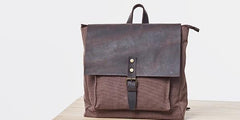 Cool Mens Canvas Backpack Canvas Travel Bag Canvas School Bag for Men - imessengerbags
