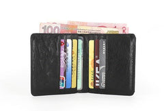 Leather Mens Front Pocket Wallet Small Wallet Slim Wallet Card Wallet for Men - imessengerbags