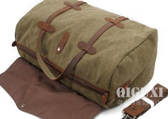 Mens Waxed Canvas Overnight Bag Canvas Weekender Bag Canvas Travel Bag for Men