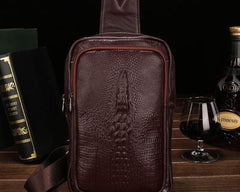 Cool Leather Mens Sling Bag Sling Shoulder Bag Sling Backpacks Chest Bag for men - imessengerbags