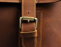 Cool Vintage Brown Leather Mens Side Bag Messenger Bag Shoulder Bag for Men