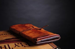 Handmade Leather Vintage Mens Long Wallet Cool Long Wallet for Men - imessengerbags