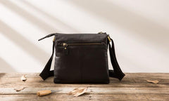 Cool Leather Black Mens Messenger Bags Vintage Shoulder Bags  for Men - imessengerbags