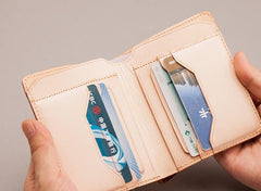 Leather Men Small Wallet Bifold Vintage Wallet for Men - imessengerbags