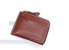 Leather Mens Front Pocket Wallets Small Slim Wallet Card Wallet Change Wallet for Men - imessengerbags