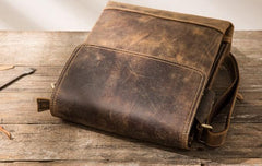 Small Leather Vintage Mens Cool Messenger Bags Shoulder Bags  for Men