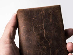 Leather Men Card Holder Wallet Change Bifold Small Wallet for Men