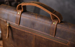 Genuine Leather Mens Cool Messenger Bag Briefcase Work Bag Business Bag for men - imessengerbags