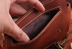 Genuine Leather Mens Cool Phone Key Wallet Card Slim Wallet Key Holder Car Key Case for Men - imessengerbags