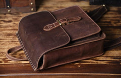 Handmade Leather Mens Cool Backpack Sling Bag Large Travel Bag Hiking Bag for men