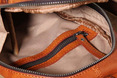 Genuine Leather Mens Cool Chest Bag Sling Bag Crossbody Bag Travel Bag Hiking Bag for men - imessengerbags