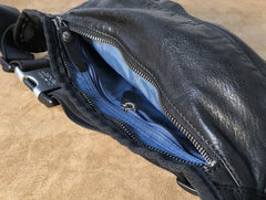 Leather Men Fanny Pack Small Waist Bag Hip Pack Belt Bag Bumbag for Men - imessengerbags