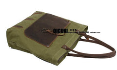 Mens Waxed Canvas Large Tote Bag Canvas Handbag Canvas Shoulder Bag for Men