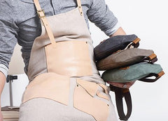 Gray Cool Canvas Mens Sling Bag Chest Bag One Shoulder Packs for men