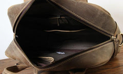 Handmade Leather Mens Cool Backpack Bag Messenger Bag Briefcase Work Bag Laptop Bag for men - imessengerbags