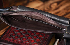 Genuine Leather Mens Cool Chest Bag Sling Bag Crossbody Bag Travel Bag Hiking Bag for men - imessengerbags