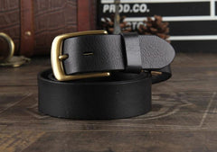 Genuine Leather Punk Rock Biker Trucker Mens Belt Men Black Coffee Belt for Men