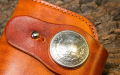 Handmade Long Wallet Mens Cool Leather Chain Wallet Biker Trucker Wallet with Chain - imessengerbags