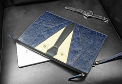 Handmade Leather Floral Tooled Mens Clutch Cool Slim Wallet Zipper Clutch Wristlet Wallet for Men - imessengerbags