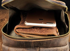 Cool Leather Mens  Sling One Shoulder Bag Sling Bag Sling Backpacks Chest Bag for men - imessengerbags