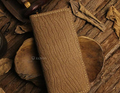 Handmade Leather Mens Cool Travel Long Wallet Card Holder Card Slim Clutch Wallets for Men - imessengerbags