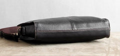 Vintage Black Leather Mens Briefcases Work Bag Laptop Bag Business Bag for Men - imessengerbags