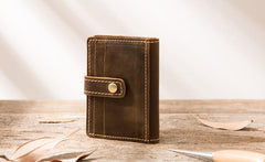 Leather Mens Card Holder Slim Front Pocket Wallets Card Wallet for Men - imessengerbags