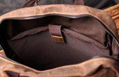 Oil Wax Canvas Mens Cool Backpack Sling Bag Large Sport Bag Travel Bag Hiking Bag for men