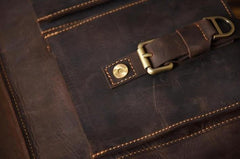 Handmade Leather Mens Cool Shoulder Bag Messenger Bag Chest Bag Bike Bag Cycling Bag for men - imessengerbags
