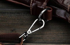 Cool Small Coffee Leather Mens Messenger Bag Shoulder Bag for Men