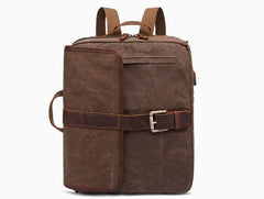 Waxed Canvas Leather Mens Cool Backpack Canvas Handbag Canvas Shoulder Bag for Men